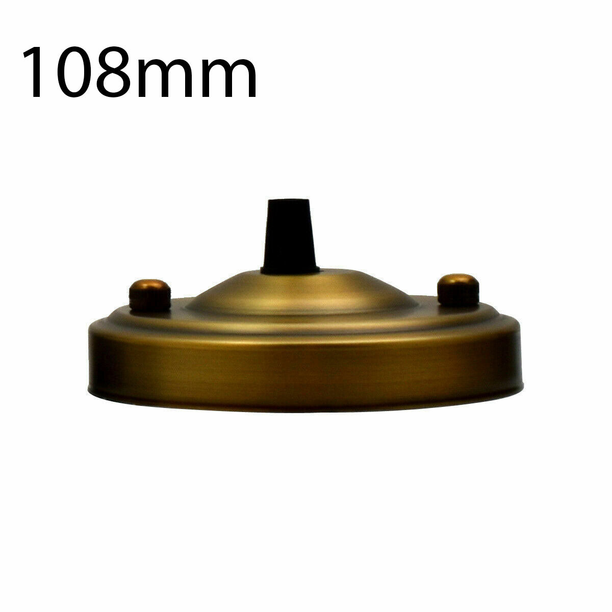 108mm Single Outlet Drop Metal Front Fitting Ceiling Rose