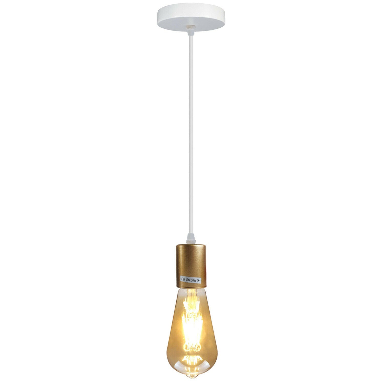 E27 Ceiling Light Fitting Industrial Multi color Pendant Lamp Bulb Holder