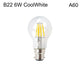 Vintage Industrial LED A60 B22 6W Cool White Amber Energy Saving Retro Lamp Bulb
