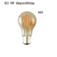 Vintage Industrial LED A60 B22 6W Bulb: Energy Saving & Warm White