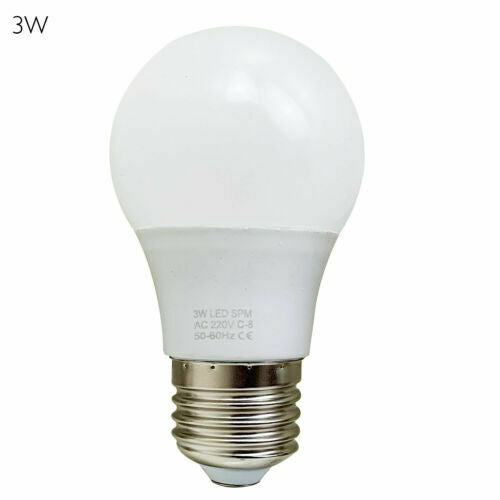 3W E27 Cool White  A60 Globe LED Light Bulb Energy Saving Lamp