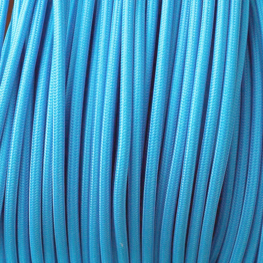 Vintage Lighting Cable Braided Flex Covered Wire Light Blue