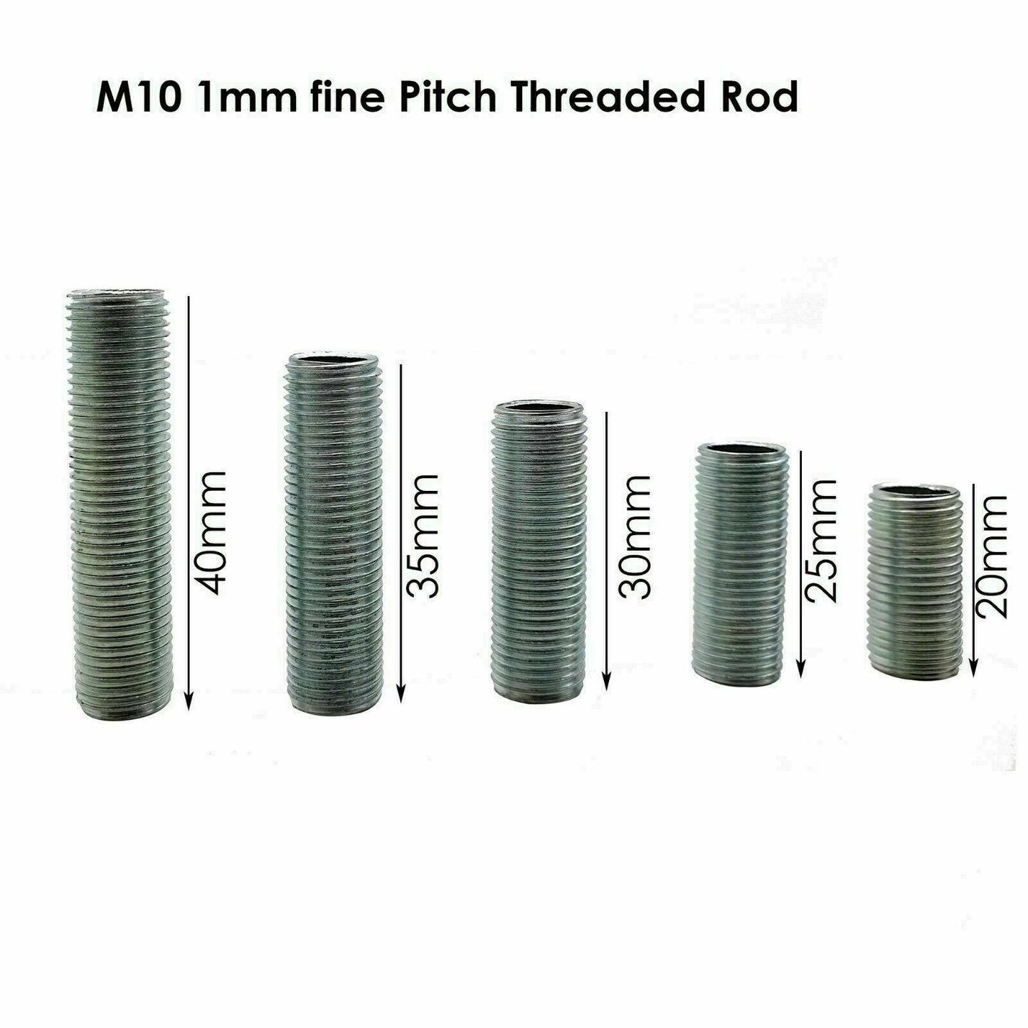 M10 Threaded Zinc Alloy Pipe Nipple Lamp Repair Part