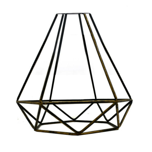Metal wire cage lampshade with modern  shape