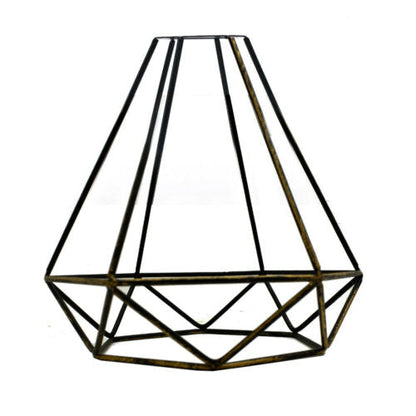 Metal wire cage lampshade with modern  shape