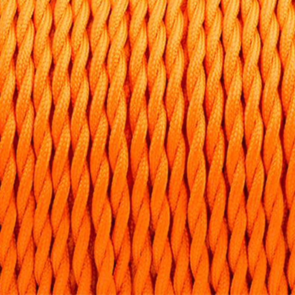 2 Core Twisted Cable Braided Cable Fabric Cord Flex Cable Orange