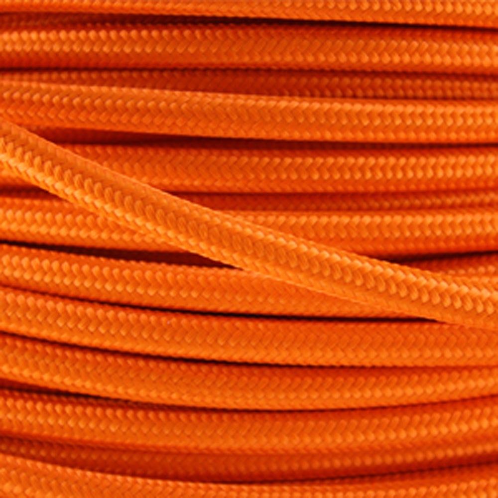 3 Core Covered Wire Pendant Light Cable Braided Flex Orange 