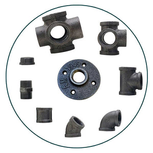 3/4" Inch Industrial Malleable Iron Pipe Fittings Connectors Joints