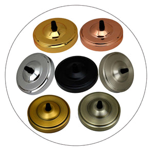 Side Fitting Ceiling Rose 108mm Diameter Single Outlet