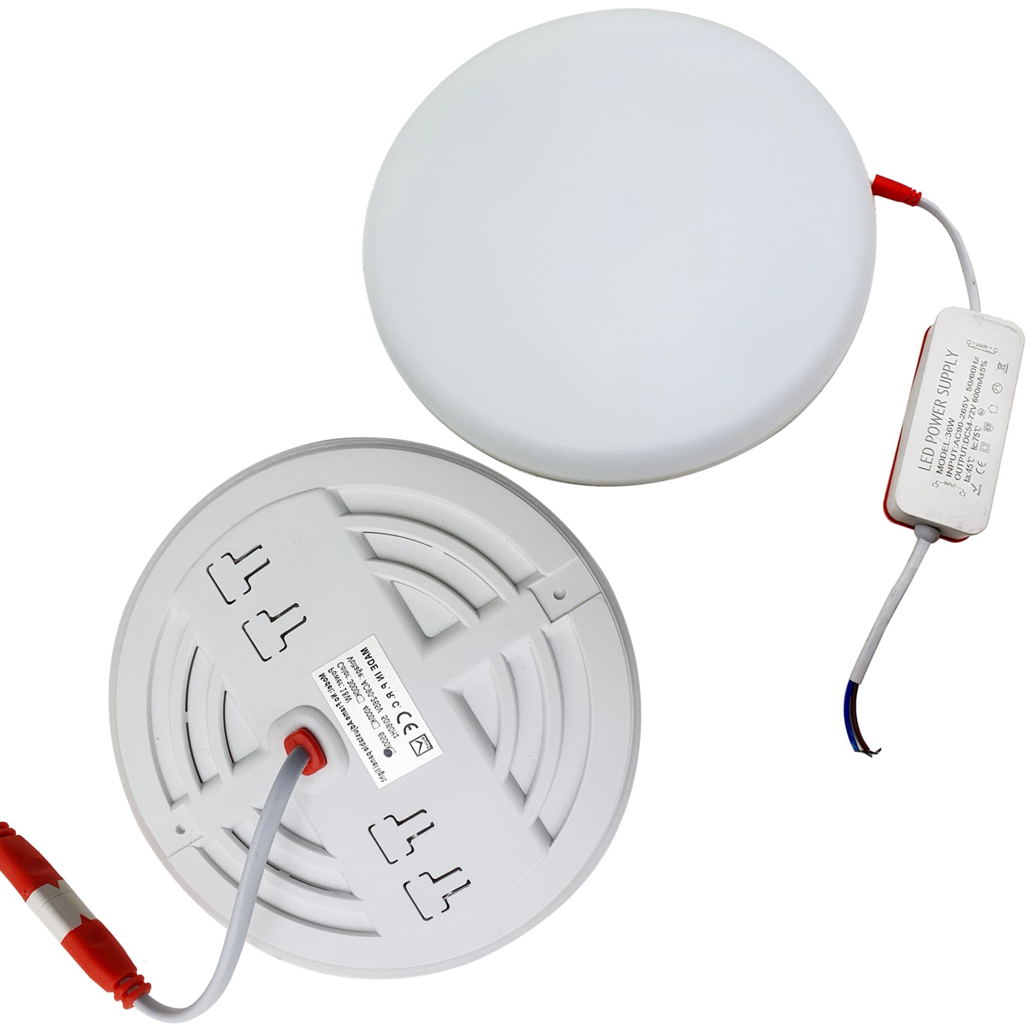 Slim LED 36 W 6000 K Panel Recessed Round Frame less Ceiling Spot Light Cool SMD