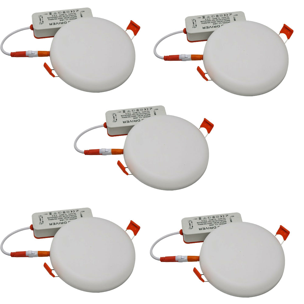 Ultra Thin LED 18 W 6000 K LED Panel Recessed Round Ceiling Spotlight Down Light