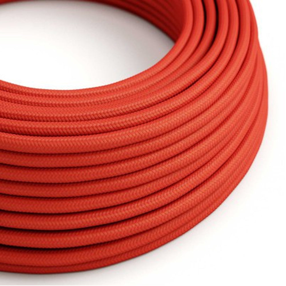 3 Core Braided Flex Covered Wire Lighting Cable Peach 