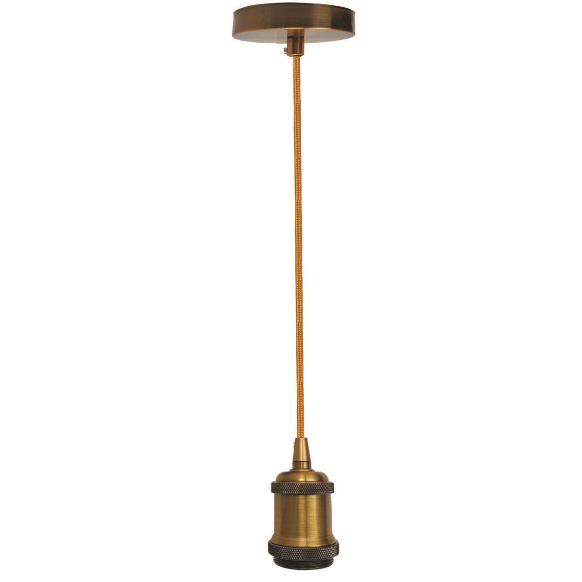 1m E27 Yellow Brass Pendant Light~1698 - electricalsone UK Ltd