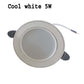 Simple LED Spot Panel Down lights Recessed Round Ceiling Border Lighting 5W Cool White Indoor Lighting
