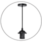 Sleek black metal pendant light holder for minimalist design