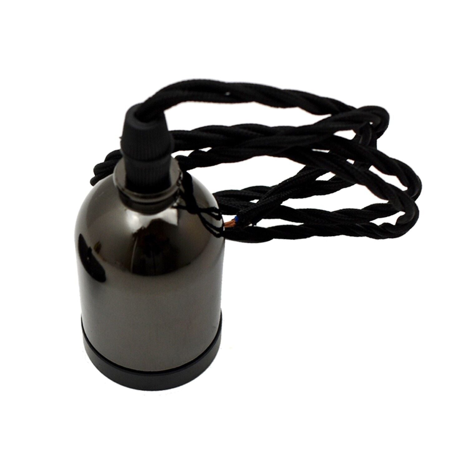 ceiling light holders for Modern Pendant Light Fabric Wire Black Ceiling Rose E27 Suspension Light Lamp Holder