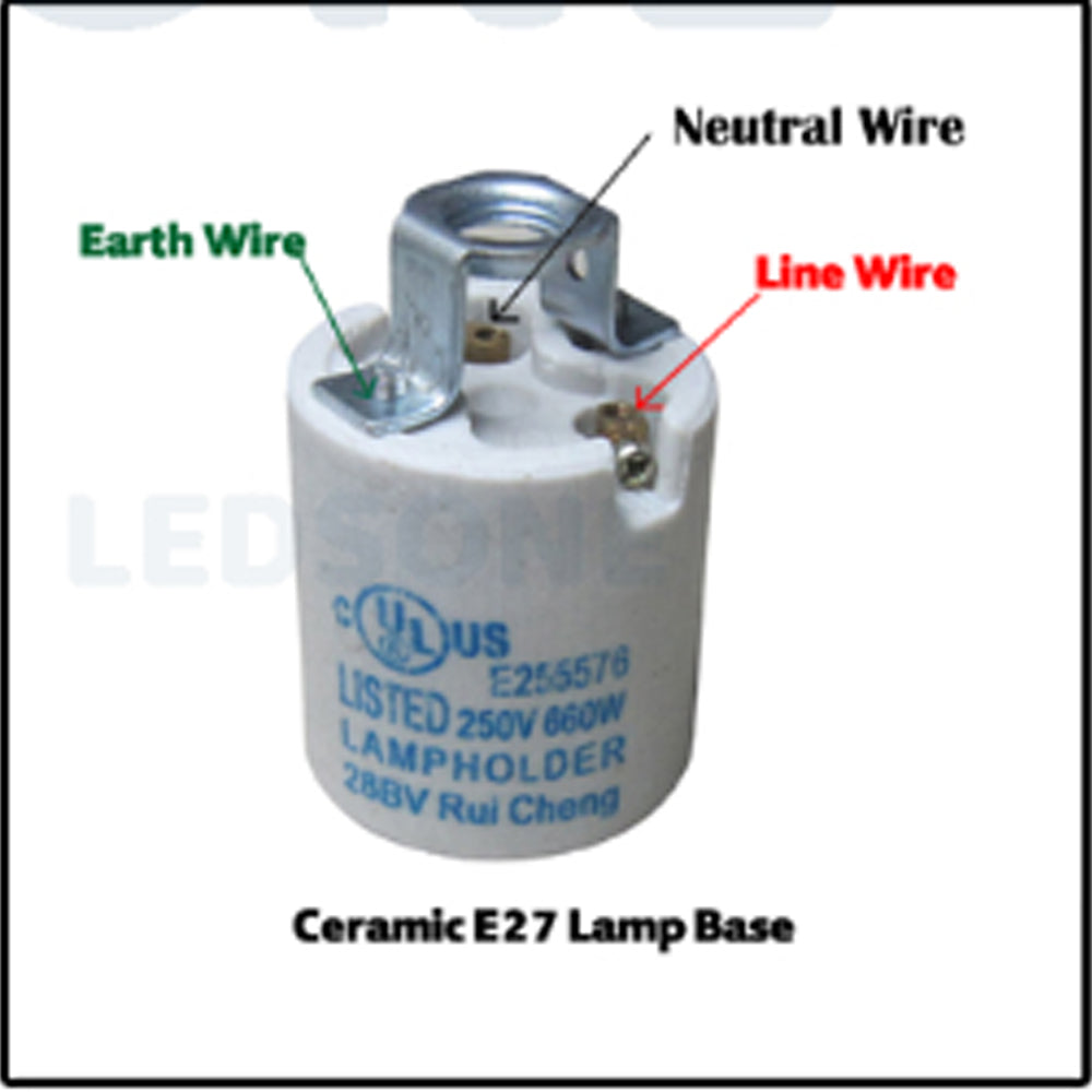 CERAMIC Porcelain Types E27 EDISON SCREW Heat Bulb Lamp Holder