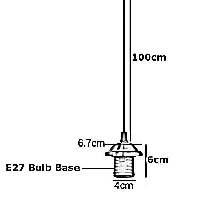 E27 multi-colour PVC umbrella holder with 1m cable for lighting