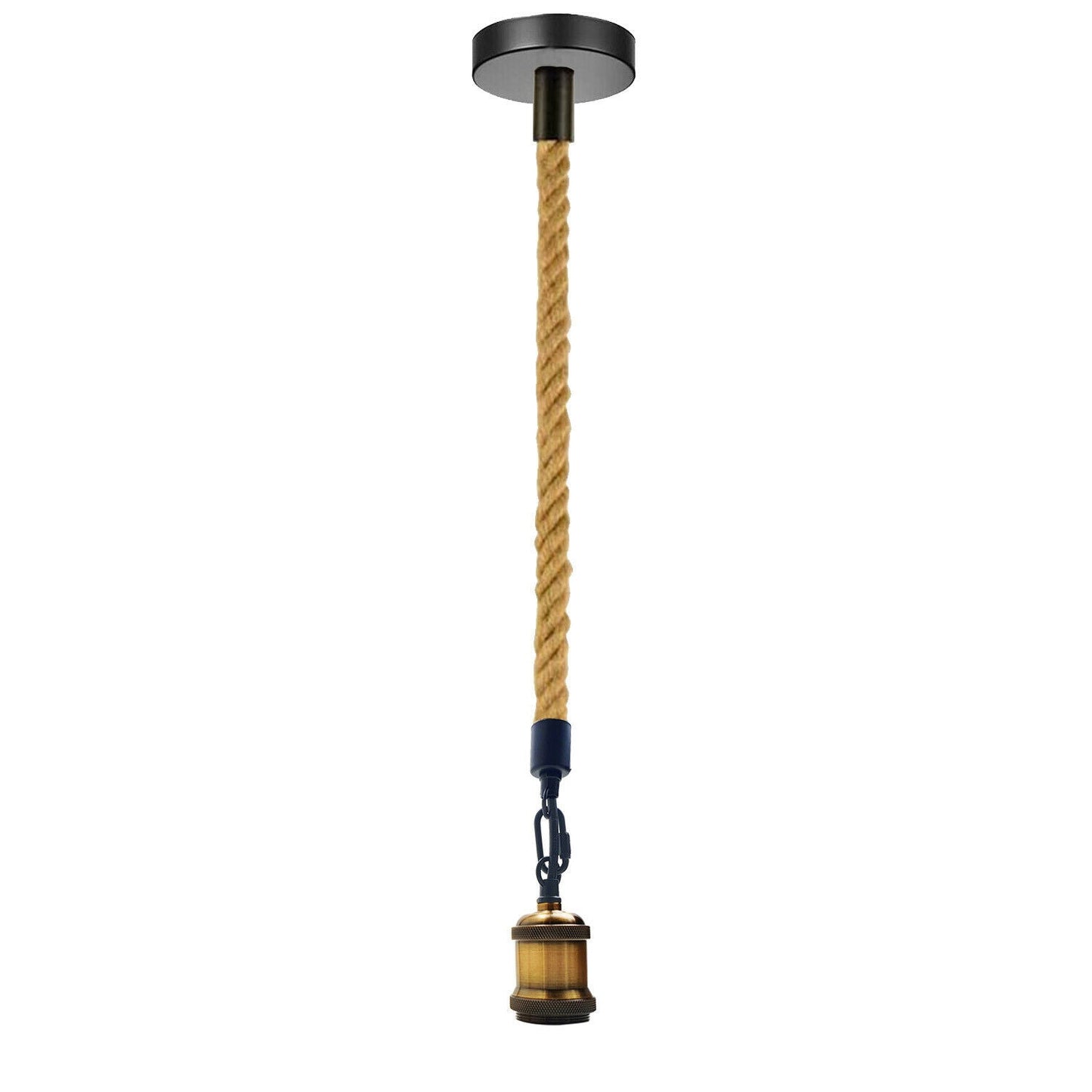 edison screw lamp holder Hemp Rope 1 Head Pendant Ceiling Light Retro Lamp