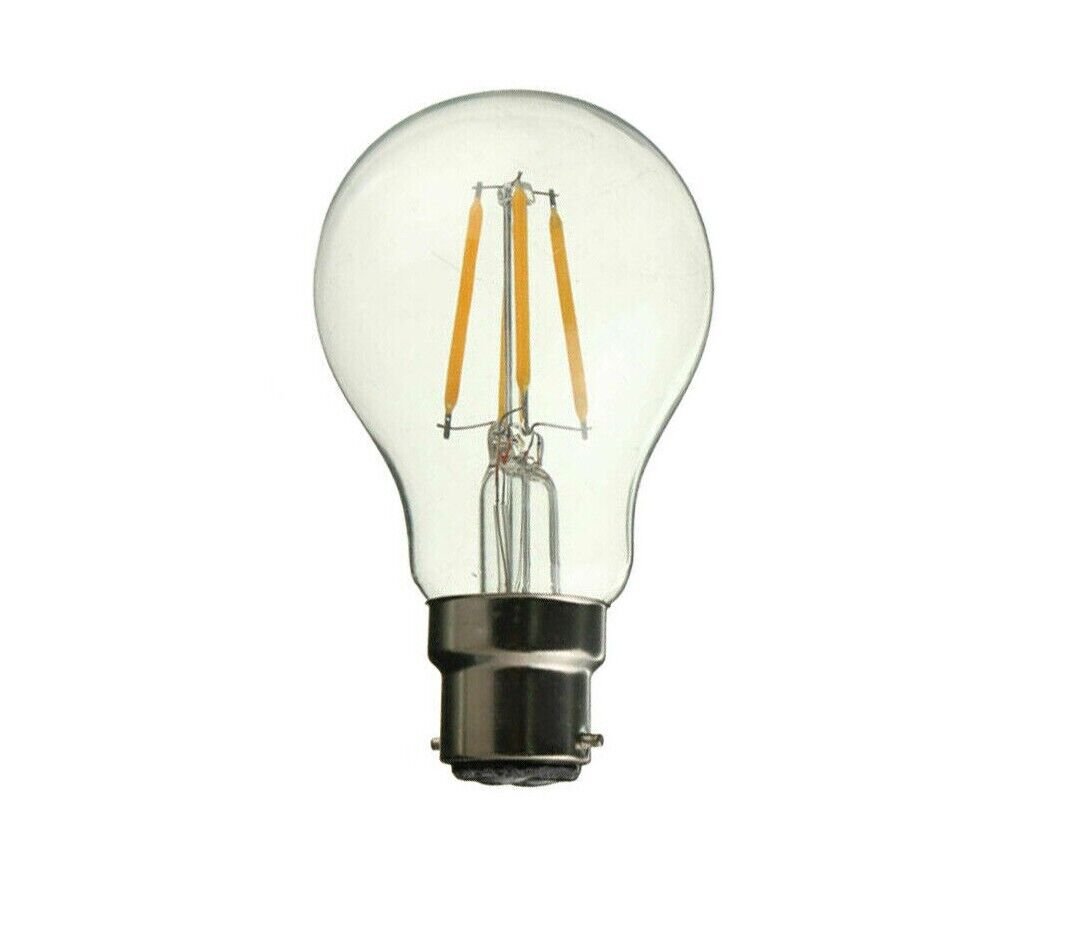 Vintage Industrial LED A60 B22 8w Cool White Amber Energy Saving Retro Lamp Bulb