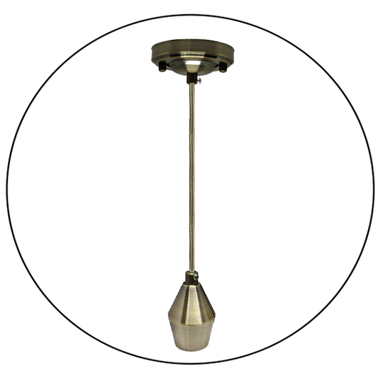 Green brass E27 braided ceiling pendant light for modern interiors