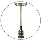 Green brass E27 bulb holder industrial pendant light for modern interiors