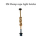 Industrial hemp rope pendant light with E27 holder for urban decor