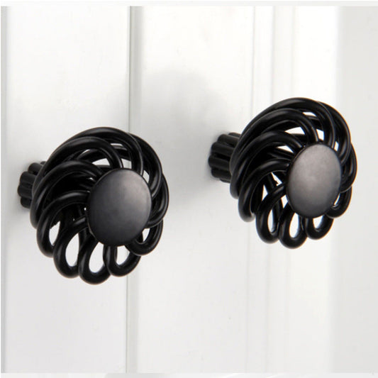 Black Iron Cabinet Handles & Knobs for Kitchen Cupboards, Doors & Drawers
