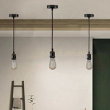 lamp holders e27  2m Black Twisted Cable E27 Base Pendant Black Holder