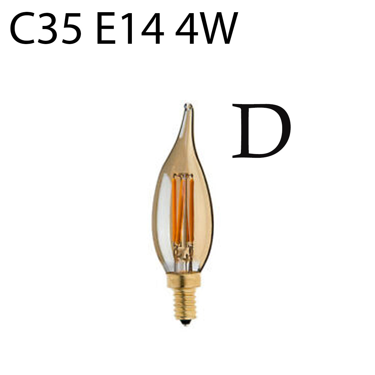 C35 E14 Retro Edison Antique Filament Spiral Lamp Light Dimmable Bulb