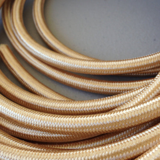 3 Core Braided Flex Fabric Cable Light Cord Rose Gold