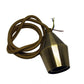 Modern green brass E27 braided pendant light for contemporary homes