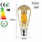 ST64 E27 8W Non dimmable Bulbs