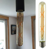 T185 antique Edison LED bulb
tubular vintage LED bulb amber E27
long tube filament bulb 4W
