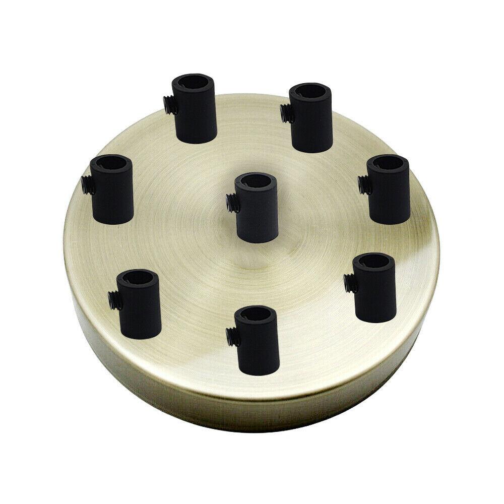 8 Outlet Green Brass Metal Ceiling Rose 120x25mm
