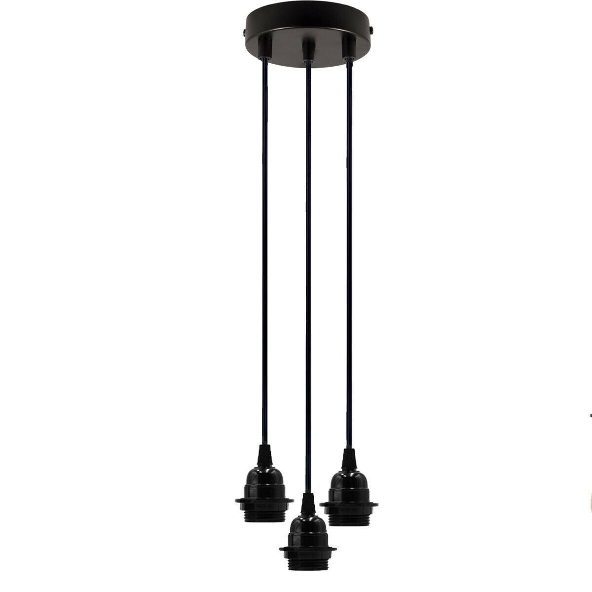 Ceiling E27 DIY Ceiling Rose Light PVC Flex Cluster Pendant Lamp Holder Suspension Set~2278 - electricalsone UK Ltd