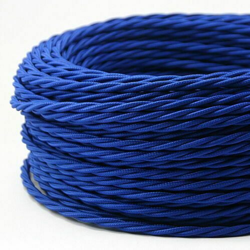 2 Core 8 Amp Braided Fabric Twisted and Round Cable Lighting Flex