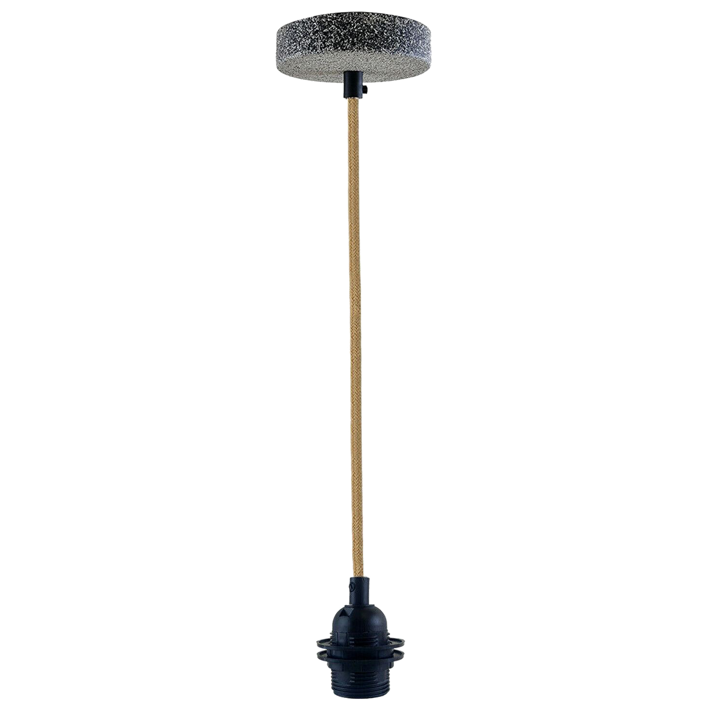 screw bulb holder e27 Industrial Vintage Retro Ceiling Rose Fabric Flex Hanging Pendant Lamp Holder