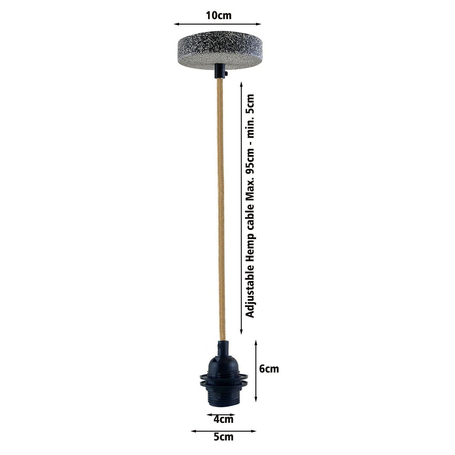 screw bulb holder e27 adjustable hemp cable  for any rooms