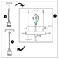 Satin Nickel E27 pendant lamp holder for bold designs