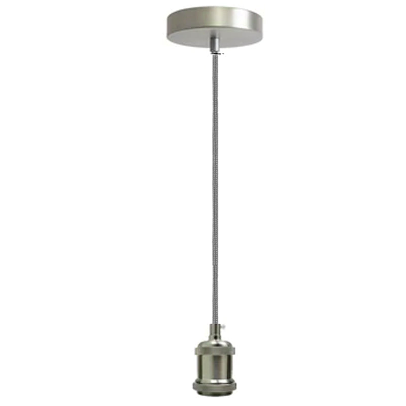 Satin Nickel E27 pendant lamp holder for soft lighting