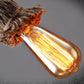 Wood and metal pendant light holder for a mixed-material look